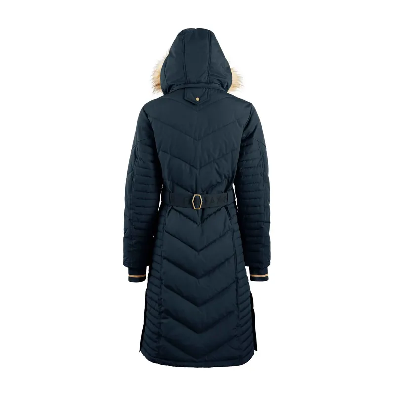 Fairfax and Favor The Charlotte Padded Longline Coat - Navy Blue-1